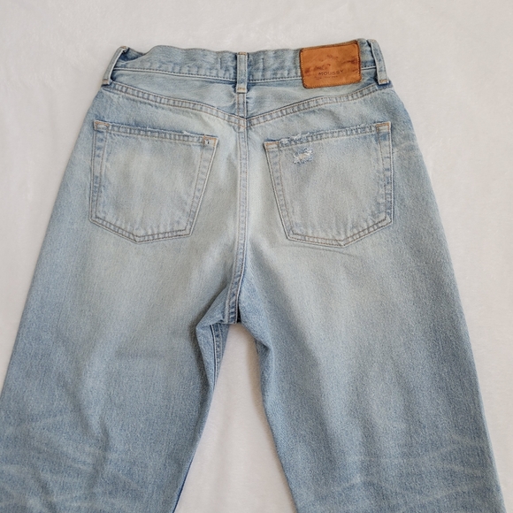 Moussy Vintage Teaneck Straight Leg Jeans Size 26 Ripped Knee - Picture 7 of 16
